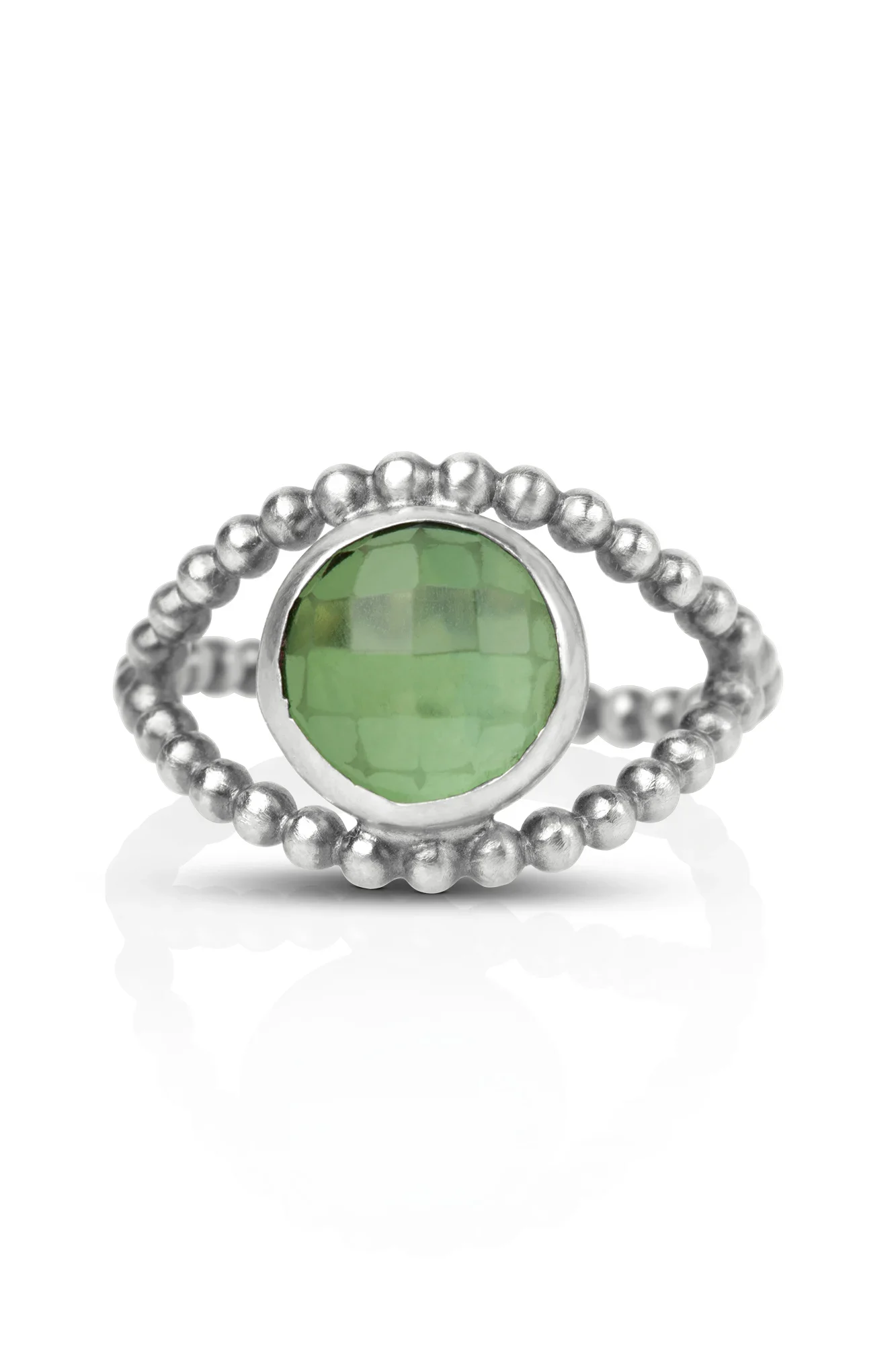 Handmade Jewellery | Aventurine & silver Eye minimal ring gallery 1