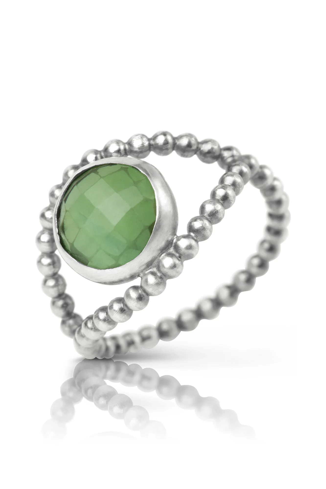 Handmade Jewellery | Aventurine & silver Eye minimal ring main