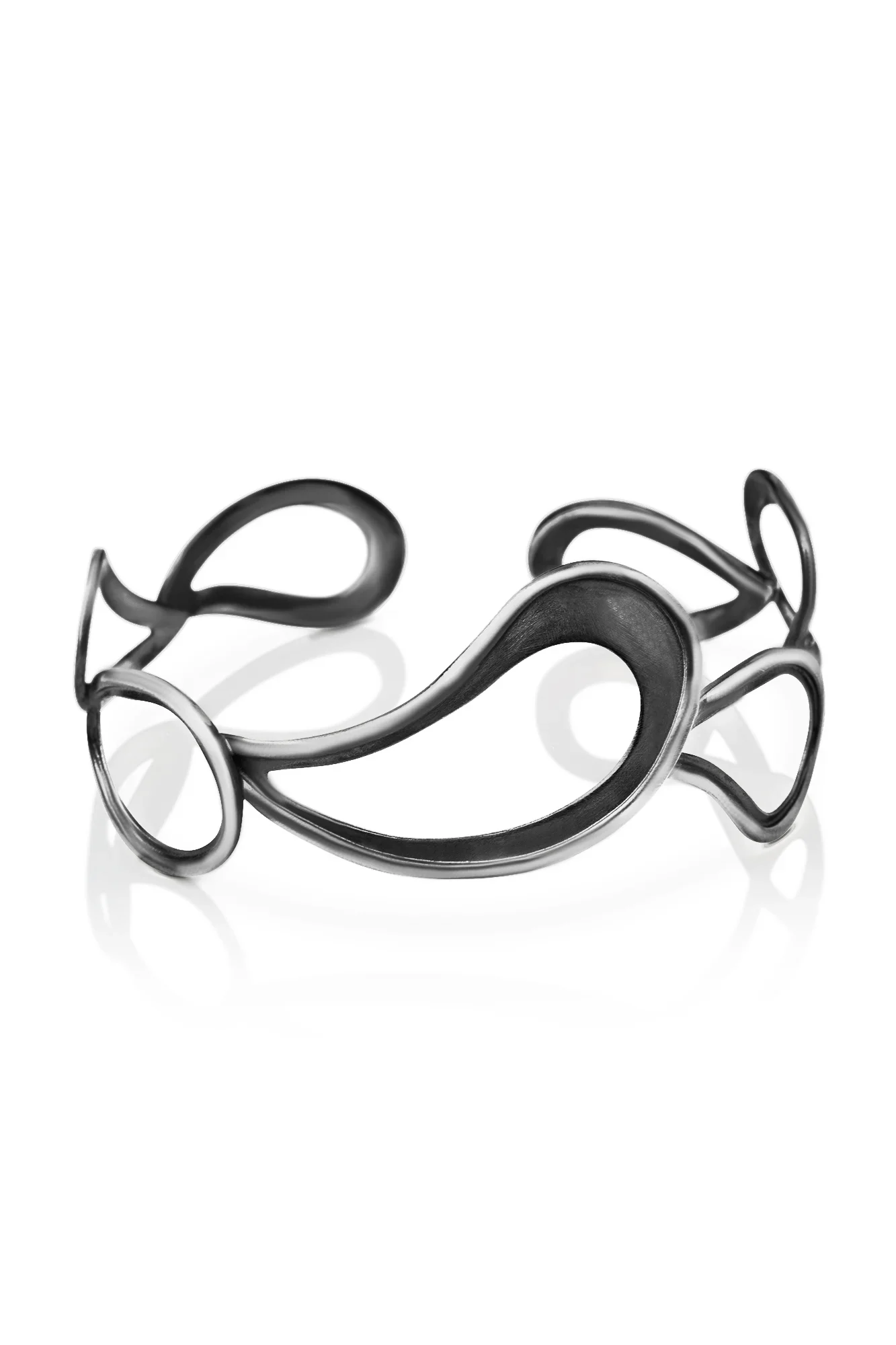 Handmade Jewellery | Paisleys handmade oxidized silver bracelet gallery 2