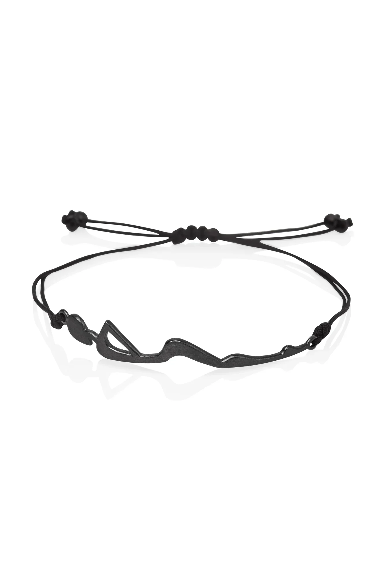 Handmade Jewellery | Sculptural figure black silver bracelet main