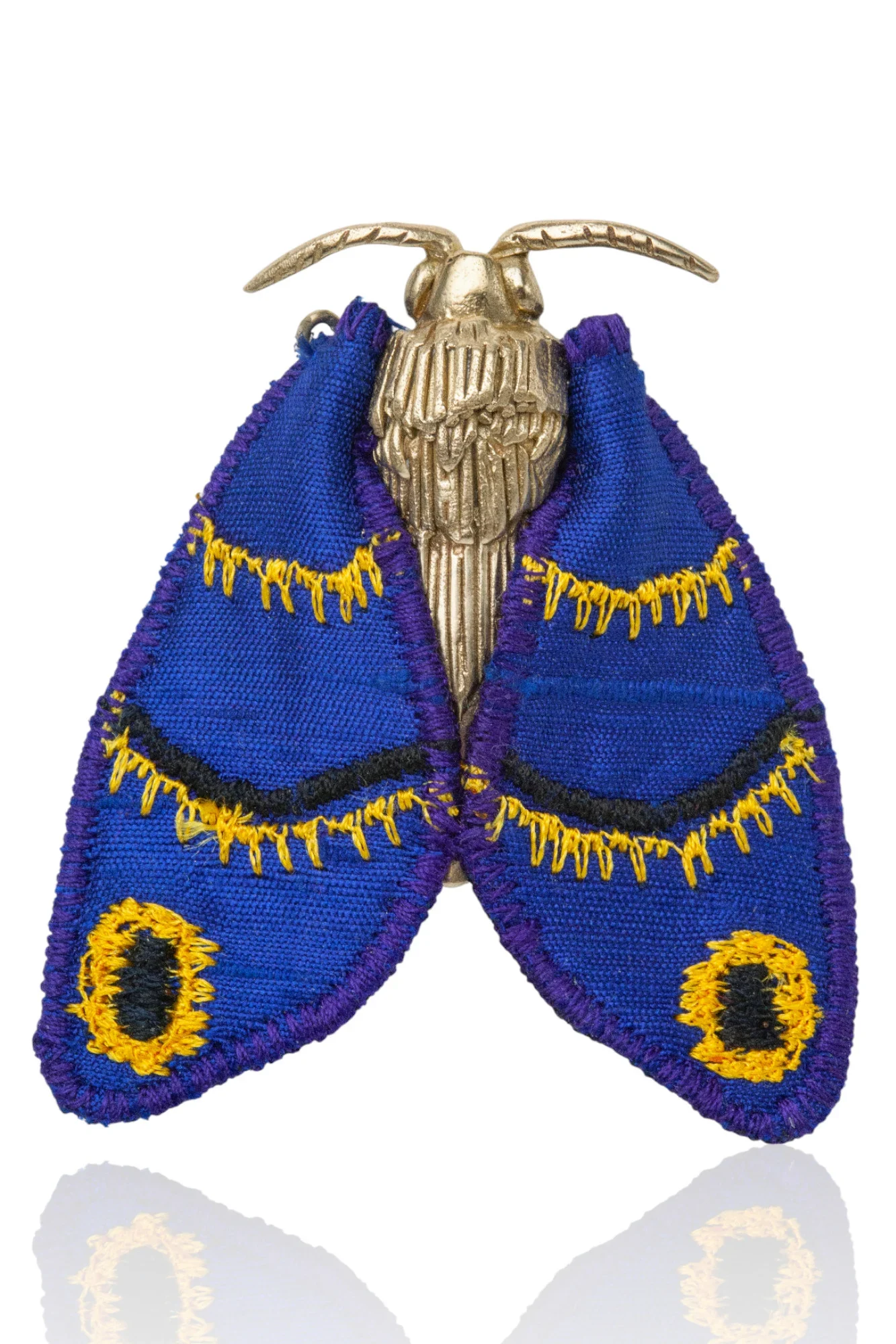 Handmade Jewellery | Moth handmade engraved bronze brooch main