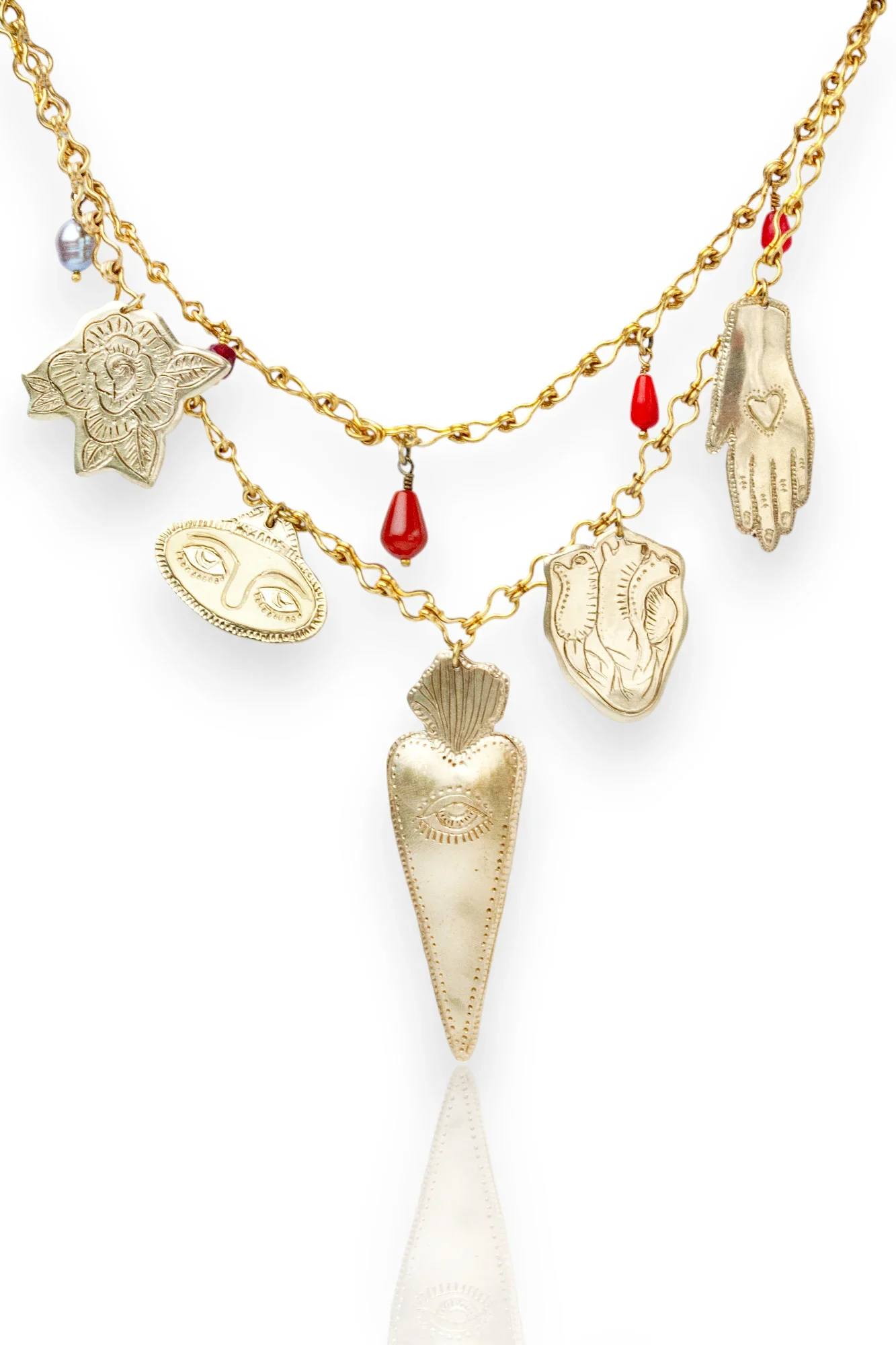 Handmade Jewellery | Charm handmade necklace with variety of elements main