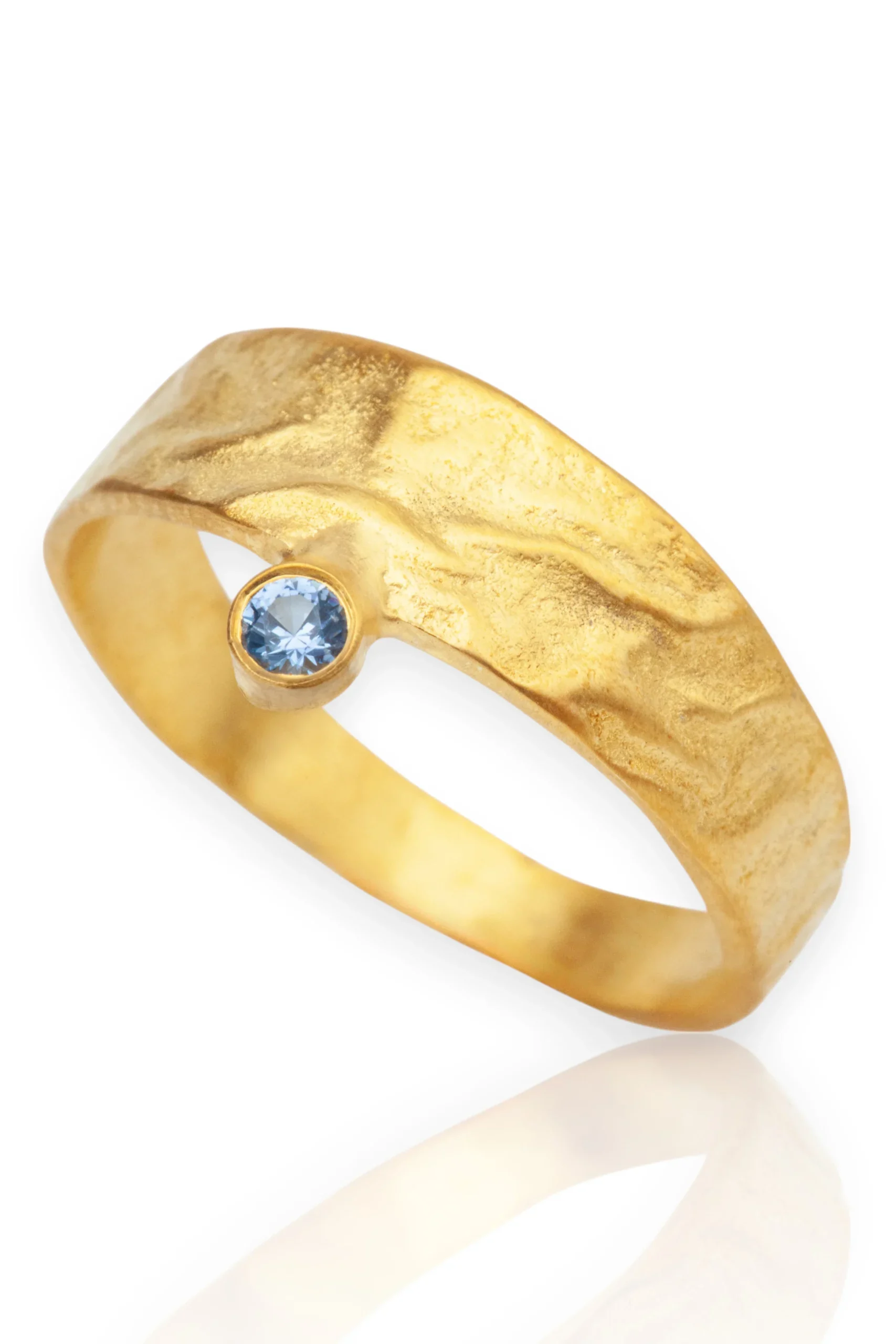 Χειροποίητα κοσμήματα | Χειροποίητο ασημένιο δαχτυλίδι με ακουαμαρίνα main