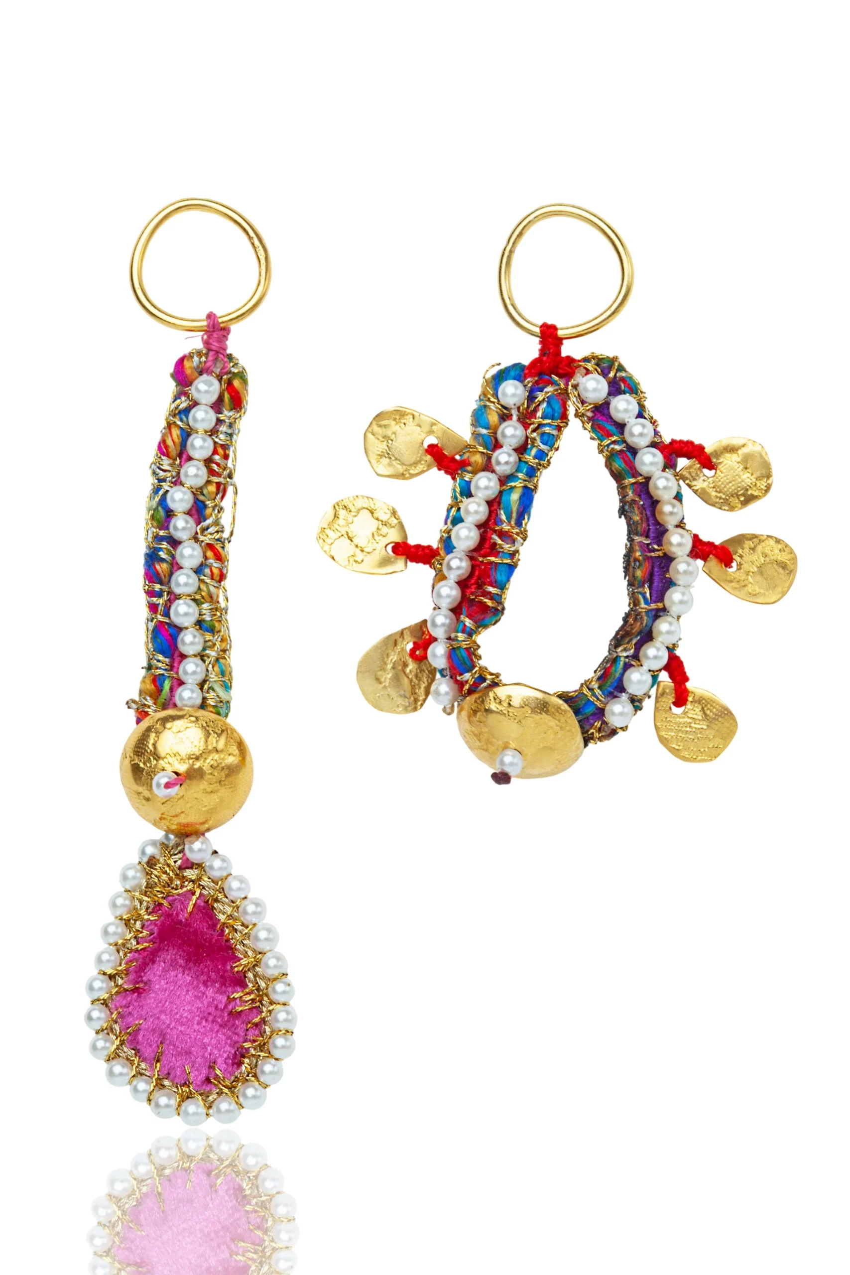 Handmade Jewellery | Statement handmade silver and woven earrings main