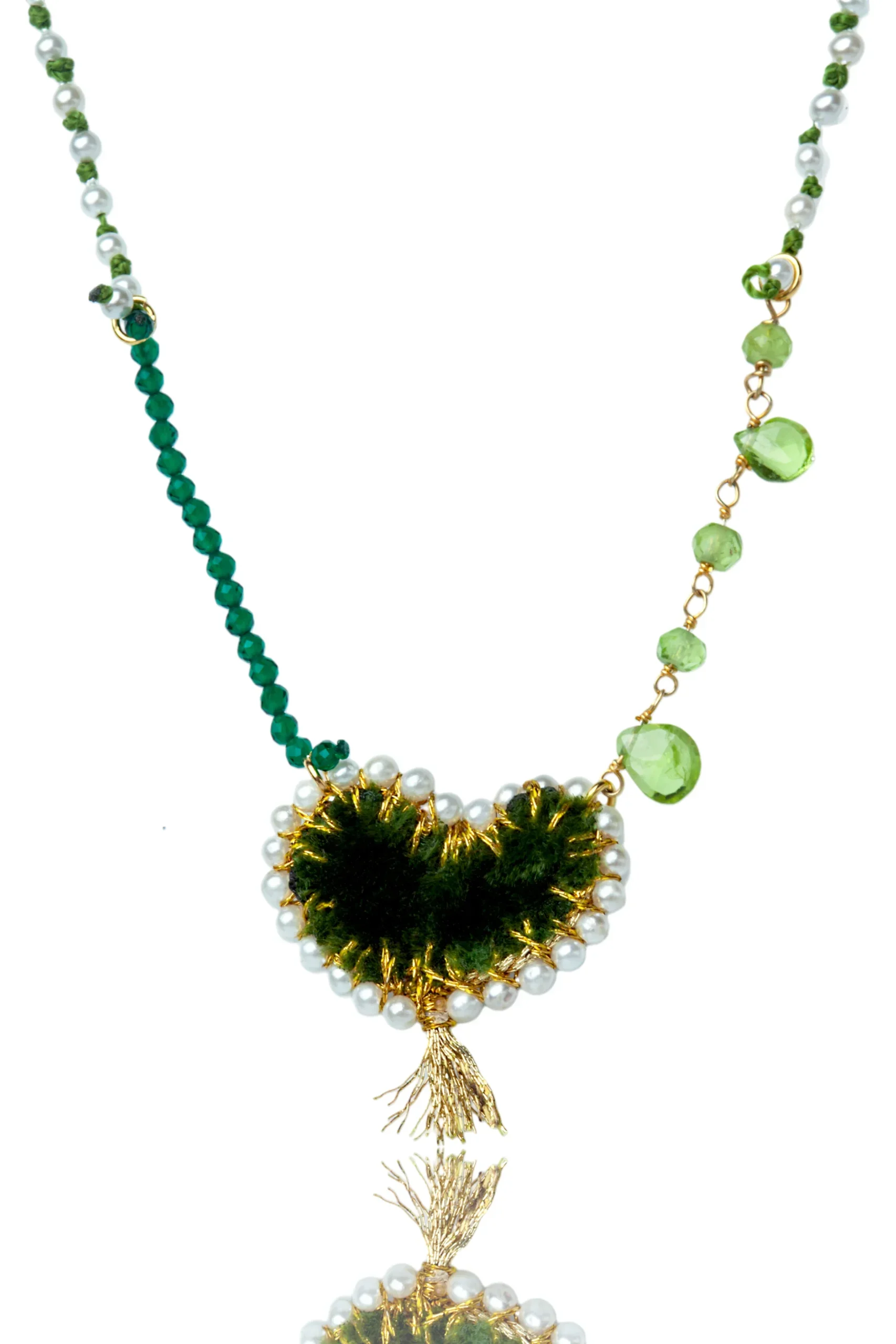 Handmade Jewellery | Handmade silver & velvet necklace main