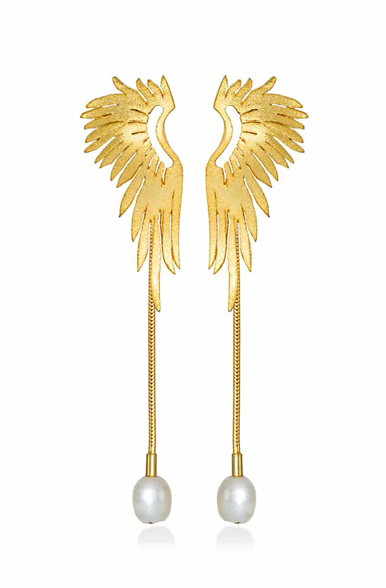 Handmade Jewellery | Angel wings handmade sculptural earrings main