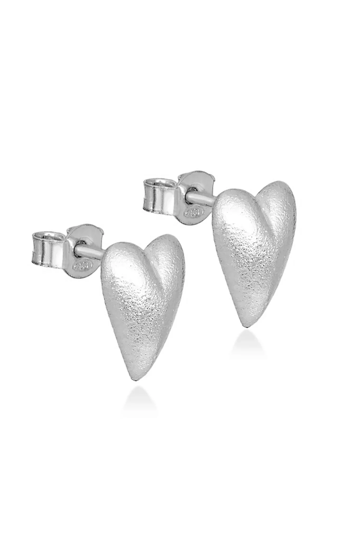 Handmade Jewellery | Hearts handmade minimal silver earrings main